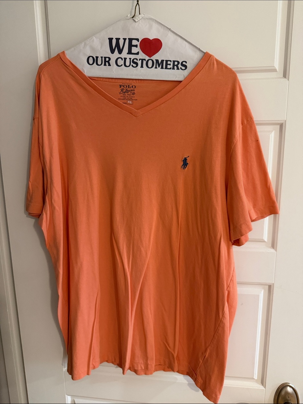 Polo Ralph Lauren Orange V-Neck Tee